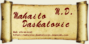 Mahailo Daskalović vizit kartica